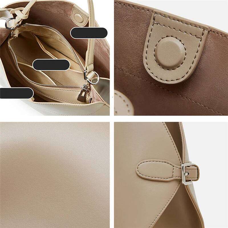 Hifashion Genuine Leather Tote Handbags For Women 2025 Trend Designer Top Handle Satchel Ladies Shoulder Crossbody Bags