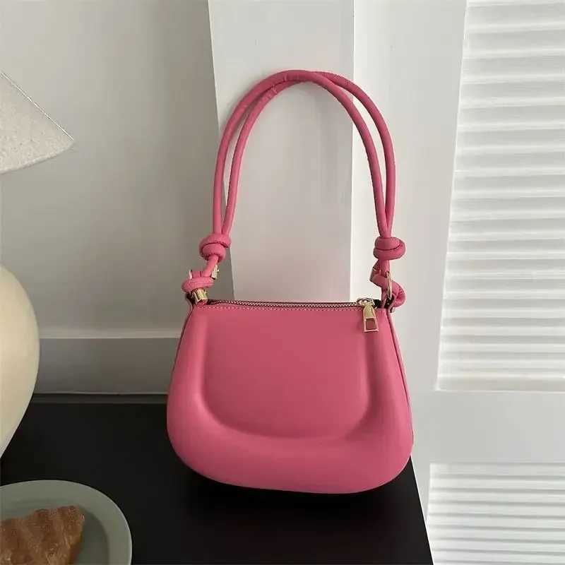 Soft PU Ladies Leather Crossbody Bag Women Purple Underarm Bag Retro Solid Color Handbag Fashion Design Girl Small Shoulder Bag XJ250610