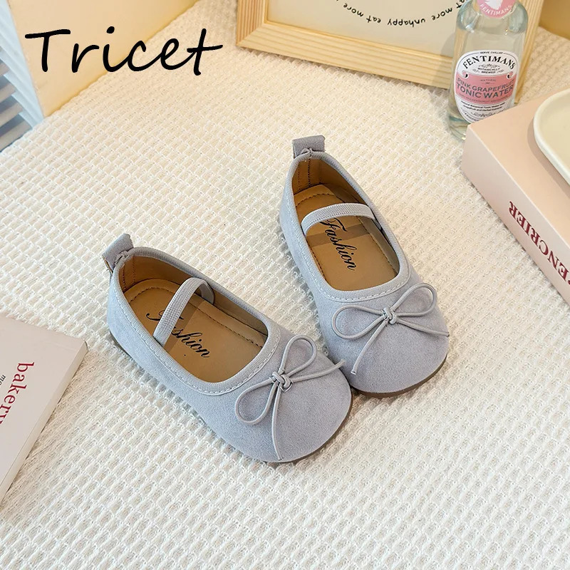 Solid Toddler Children Ballet Flats Spring Autumn Bow Girls Flats Shoes PU Elastic Band Soft Sole Kids Princess Shoes 250611