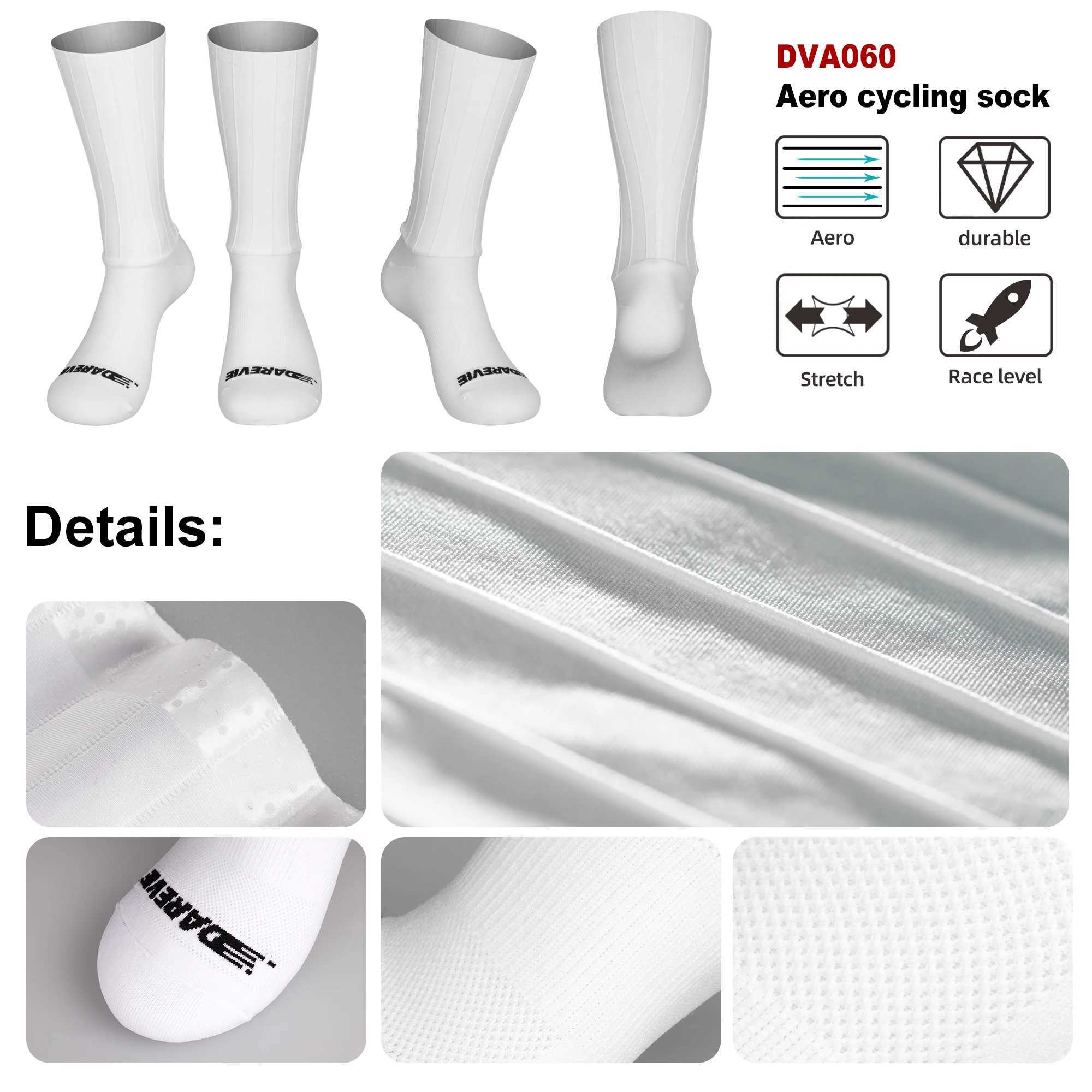 DAREVIE AERO Cycling Man Socks Pro Aerodynamics Socks Elastic Anti-Slip Mens Cycling Socks Outdoor Sports Accessories Z250610