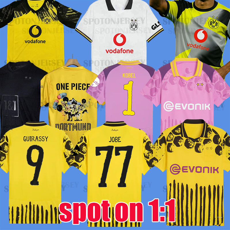 dortmund trikot soccer jerseys JOBE 77 BVBs Special HALLER 2025 2026 4th SABITZER football shirt ADEYEMI BRANDT All Black MOUKOKO men kids Kits Borussias trikots