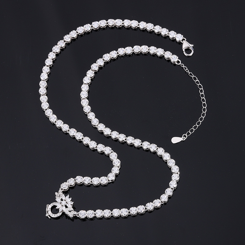 S925 Silver Bubble Necklace, Versatile Chain Design, Stylish Adjustable Women's Necklace, Perfect Accessory for Any Occasion