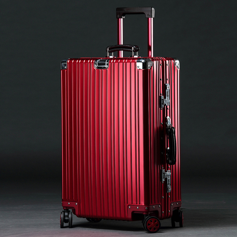 All-aluminum alloy aluminum-magnesium alloy luggage case 22-inch metal oversized suitcase