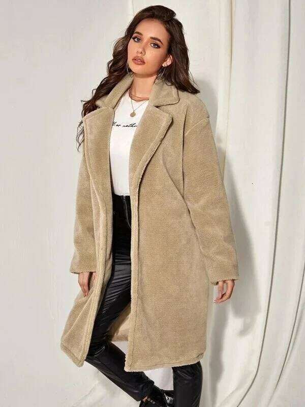 2020 Autumn Winter New Medium Long Imitation Fur Thermal Jacket European and American Street Trend Casual Women's
