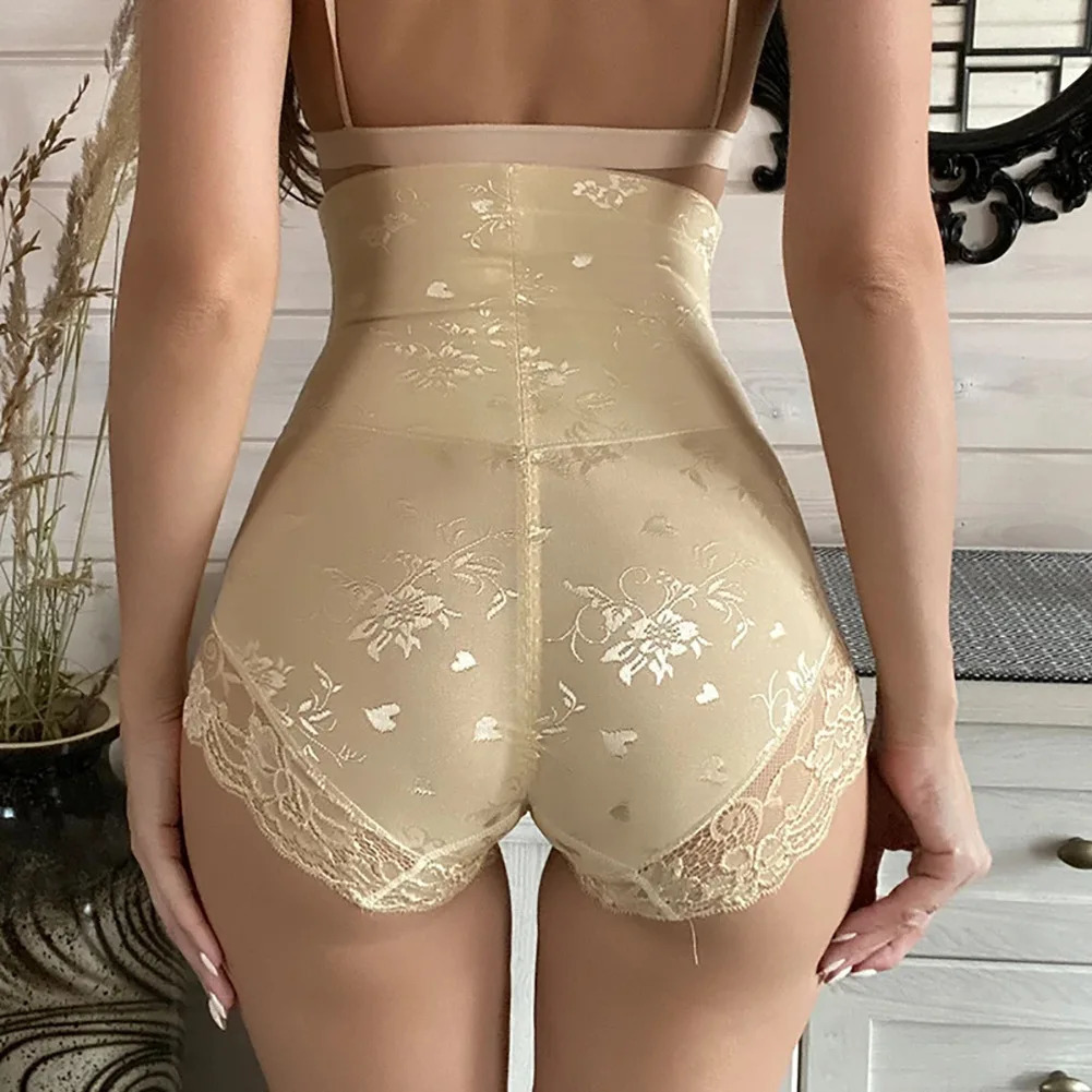 Burvogue High Waist Butt Lifter Shapewear Slimming Underwear Trainer Tummy Control Panties Sexy Lace Body Shaper Shorts 250610