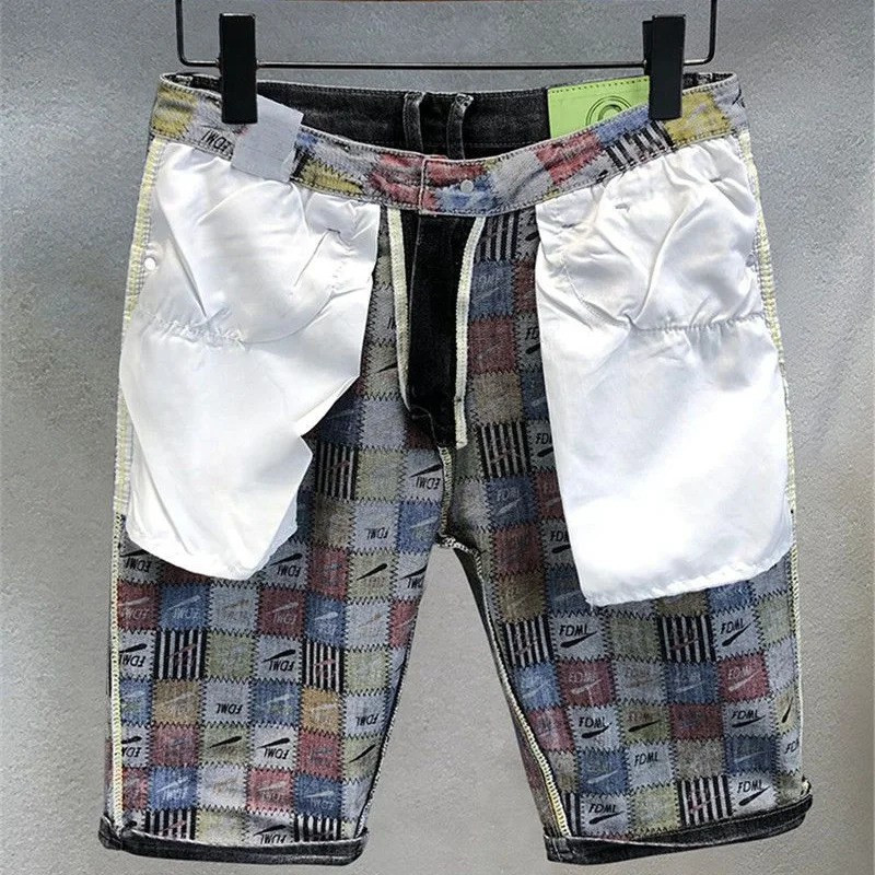 Short Jeans Pants for Men Baggy Jorts Y2k Thin Streetwear Stretch Korean Fashion Man Denim Shorts Original Cowboy Retro 250611