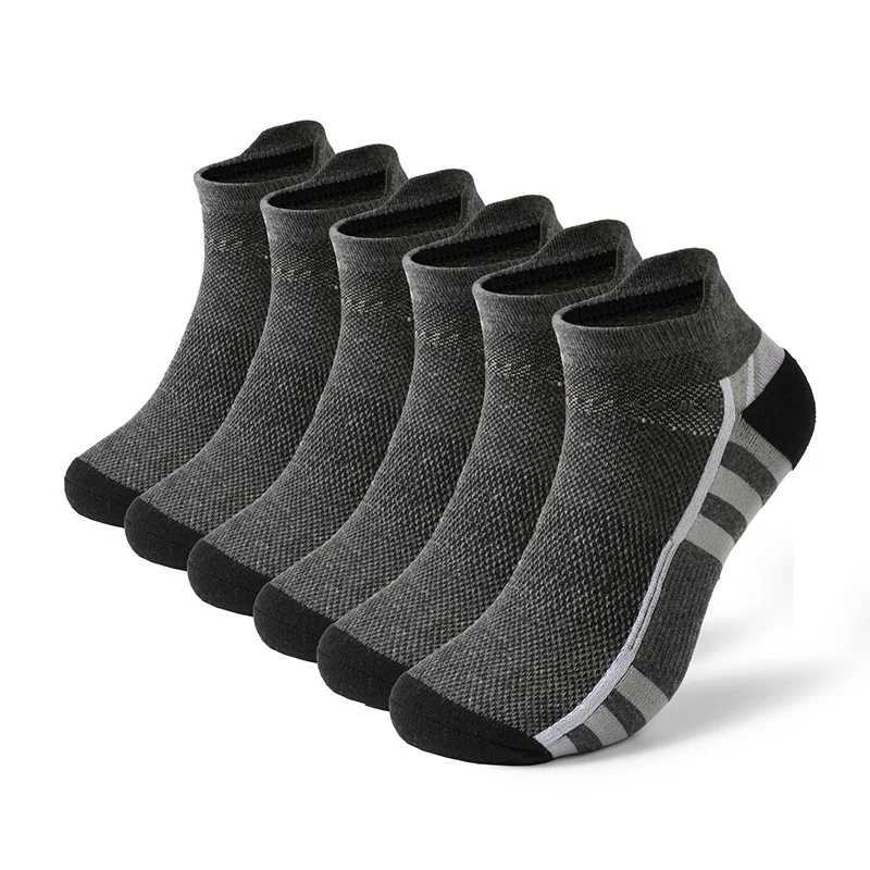 High Quality 6 Pairs Mens Sports Socks Casual Breathable Comfortable Running Man Socks New Plus size EU39-46 Z250610