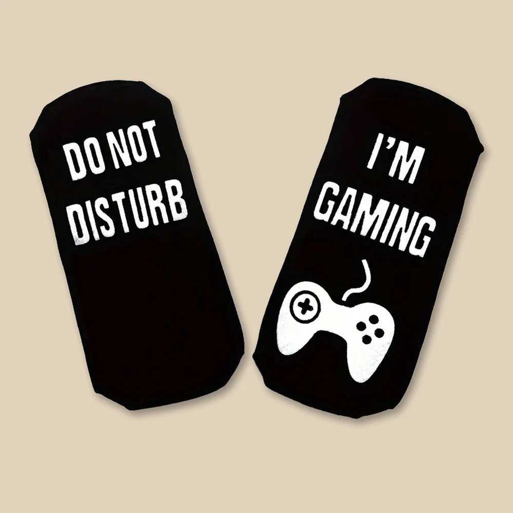 1 Pair of Men Do Not Disturb I M Gaming Socks Men Gifts Ideas Valentines Day Kids Valentine Gamer Sock Gift For Mens Dad Father Z250610
