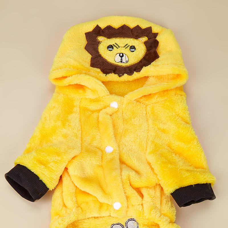 Cute Pet Transformable Embroidered Lion Costume