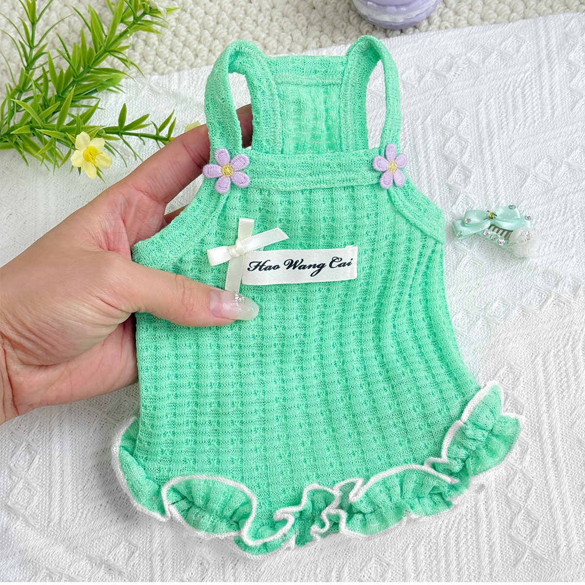 Cute pet cat and dog cotton vest summer thin breathable Teddy Bichon dog cat pet clothes wholesale