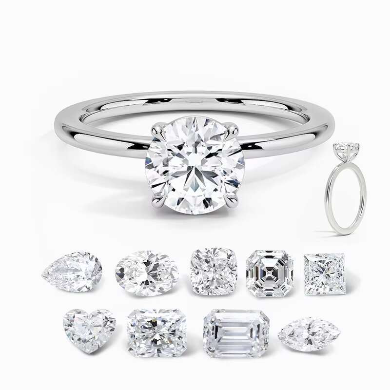 IGI 1CT DEF VS VVS2 Different Main Gemstone Designs Fine 14k White Gold Lab Grown Diamonds Jewelry Rings