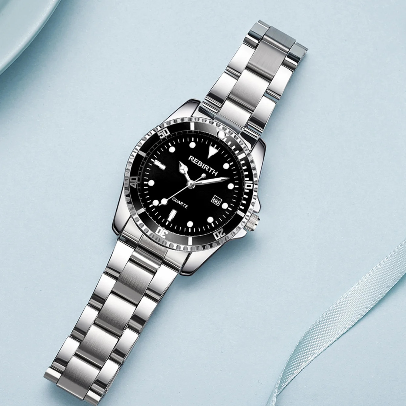 Ladies Stainless Steel Strap Elegant Business Classic Quartz Watch 250606