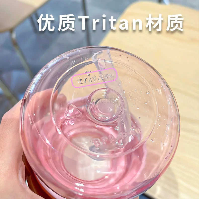 Sanrio 690ml Sanrio Large Capacity Water Bottle Cinnamoroll Kuromi My Melody Portable Straw Water Cup for Outdoor Sports FitnessXJ2506