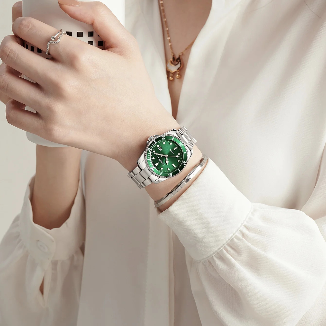Ladies Stainless Steel Strap Elegant Business Classic Quartz Watch 250606