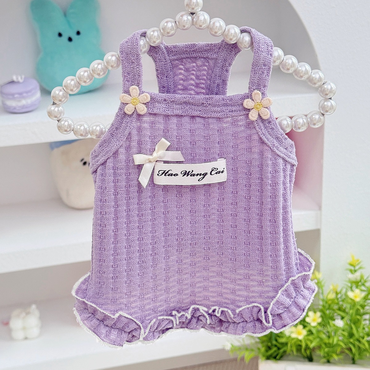 Cute pet cat and dog cotton vest summer thin breathable Teddy Bichon dog cat pet clothes wholesale