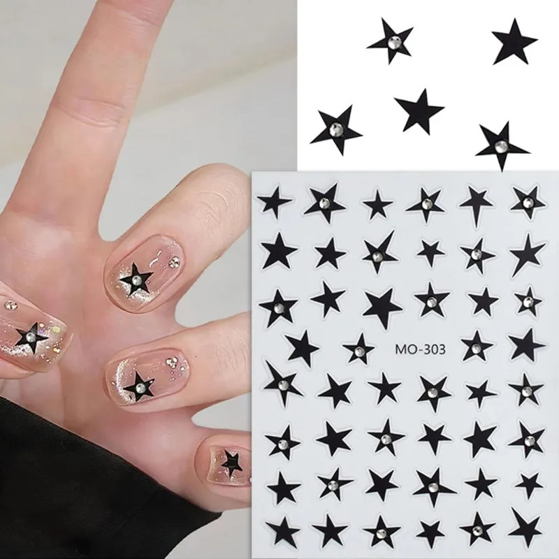 Sparkling Star Nail Art Stickers Pentagram Suitable for Female and Decoration 250605
