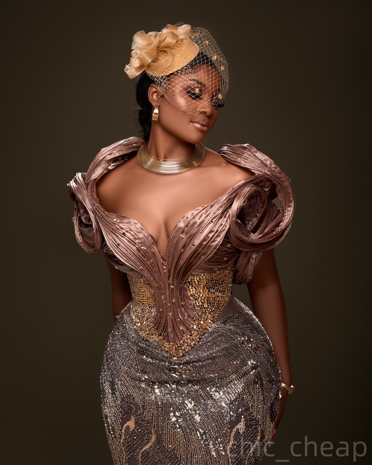 Chocolate Mermaid Prom Dresses 2025 Crystals Sequined Stylish Evening Formal Party Second Birthday Engagement Gowns Plus Size Dress For Special Occasi
