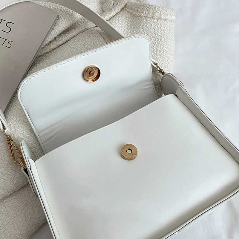 Chic Simple Small Flap Shoulder Bags For Women Solid Color Pu Leather Handbag Clutch Lady Crossbody Purse Messenger BagXJ250610