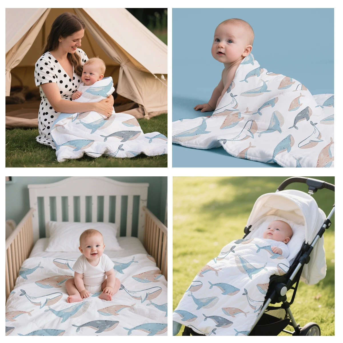 HappyFlute 150x110cm Double-Sided Skin-Friendly Soft blanket Soothing Cool Summer Quilt for Infants 250527