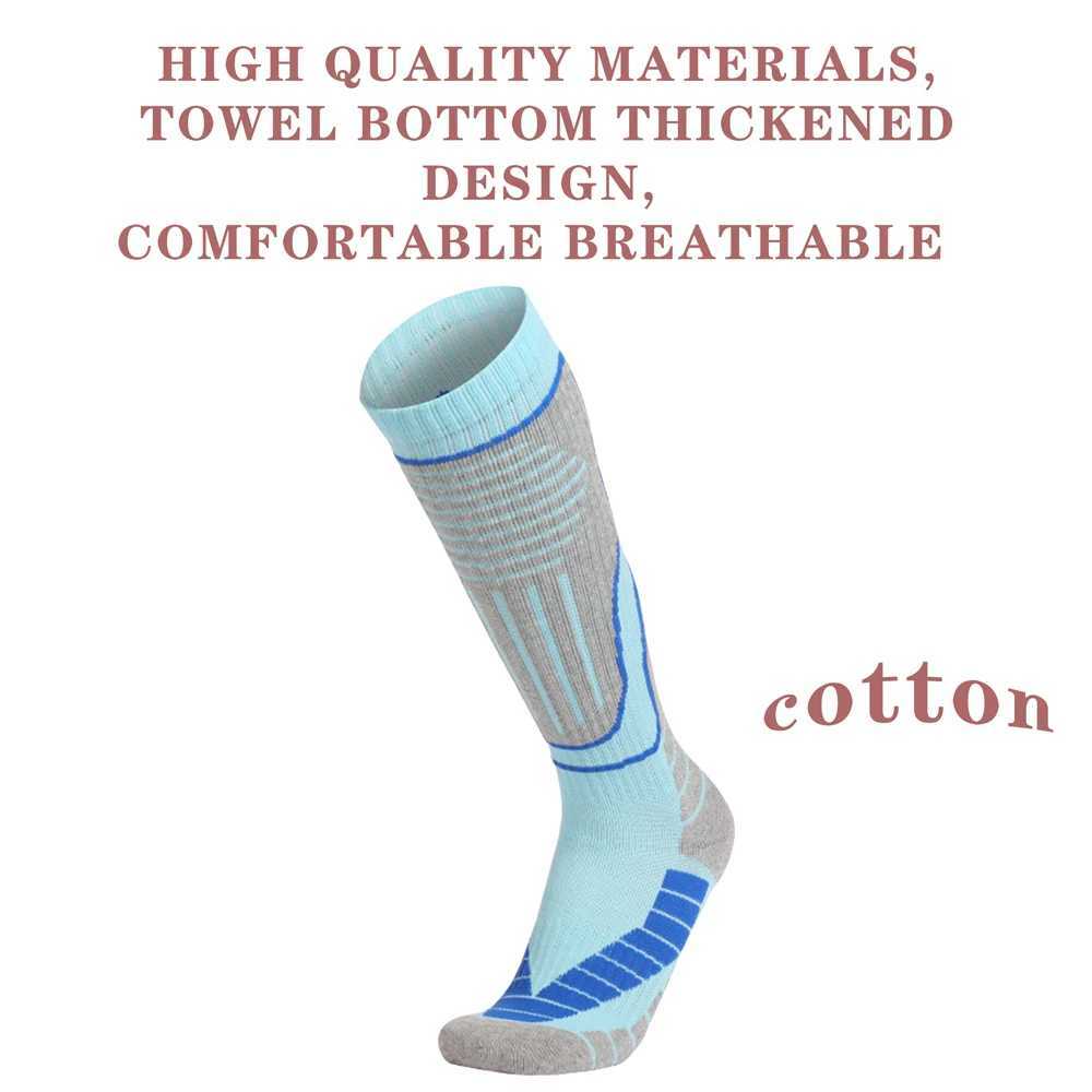 1 Pair Thermal Winter Cotton Women Ski Socks Children Sports Socks Snowboarding Cycling Adult Skiing Thicker Leg Warm Z250610