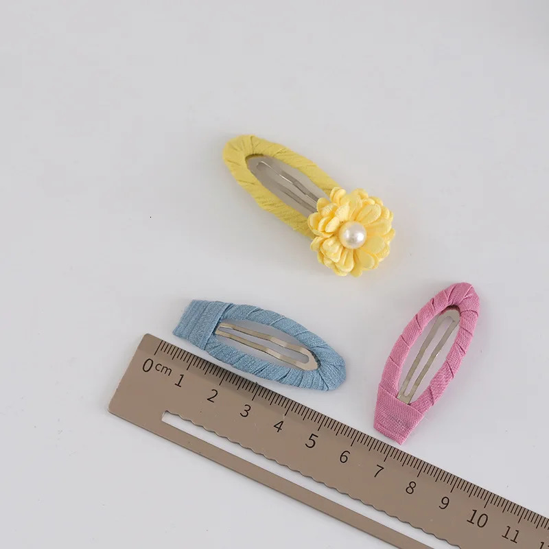 100 PCS/Lot Ribbon Covered Snap Clips For Baby Hairpins DIY Accessories 5CM 250611
