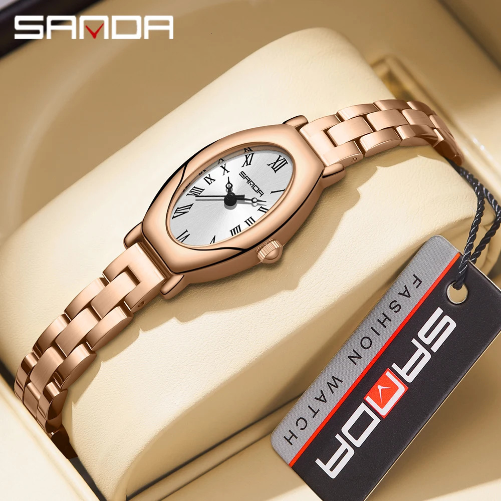 Sanda Arrival Elegant Roman Number Square Dial Waterproof Quartz Movement Business Women Analog Wrist Watch1123 250606