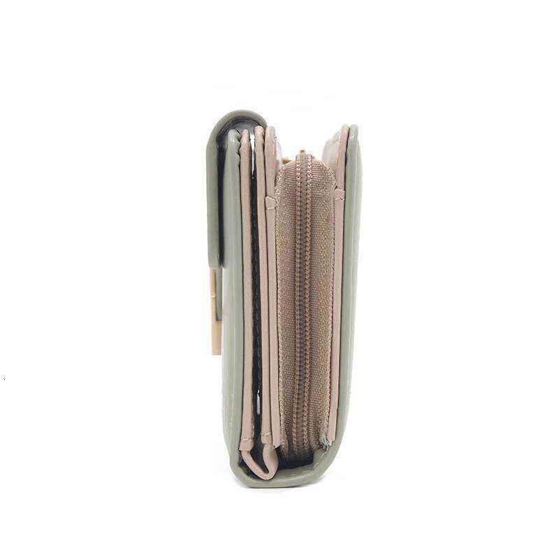 ins Wallet woman new Japanese and South Korea small fresh solid color personality love hardware buckle folding three-fold MASA