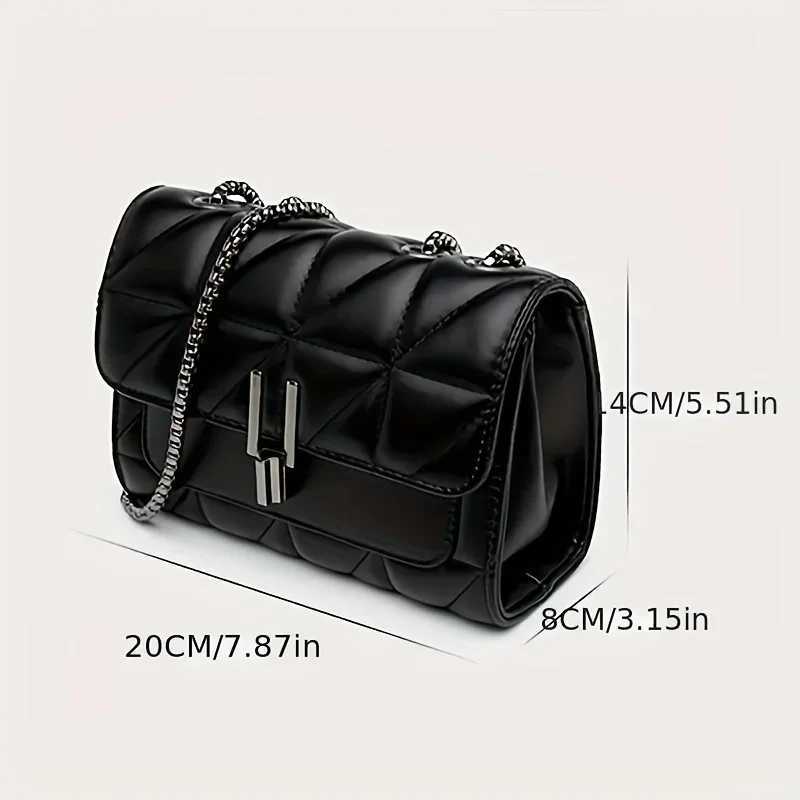 Elegant Mini Plaid Crossbody Bags for Women Classic Flap Shoulder Bag Purse with Adjustable Strap Faux Leather Chain Square Bag XJ250610