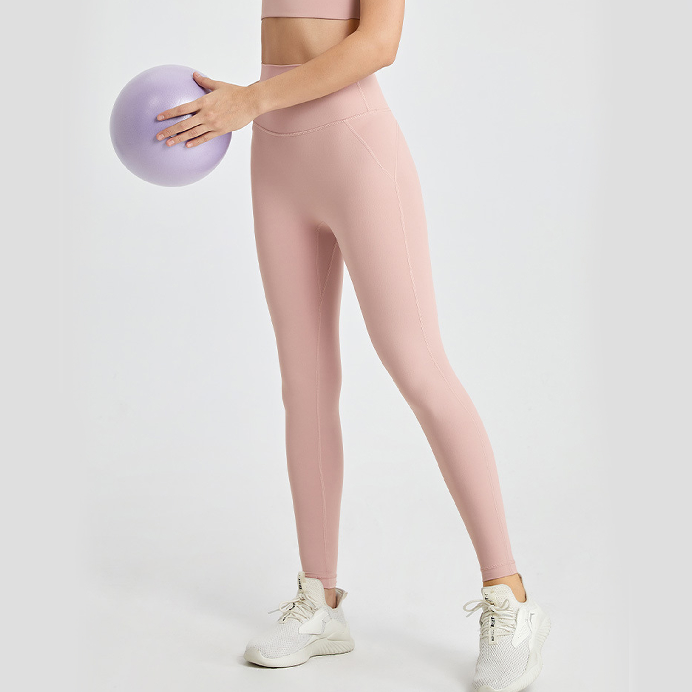 T-Line Free High Waisted Hip Lifting Yoga Pants Tummy Tucking Nude Running Exercise Leggings