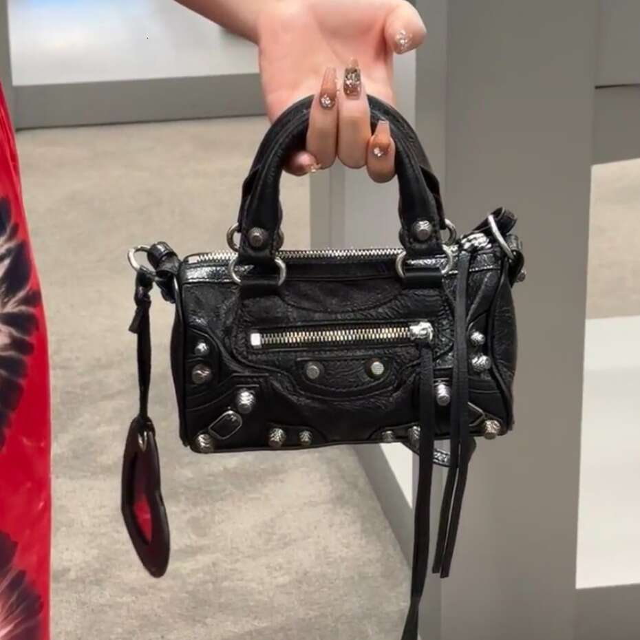 New Trendy Fashion Versatile Motorcycle Mini Bowling Design Handbag Crossbody Bag for Women Niche