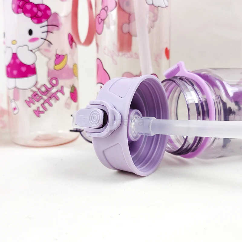 Sanrio 800ML MINISO Kuromi My Melody Hello Kitty Water Cup Girls Cup Cartoon Anime Lightweight Outdoor Sports Water Cup New Kawaii XJ250611