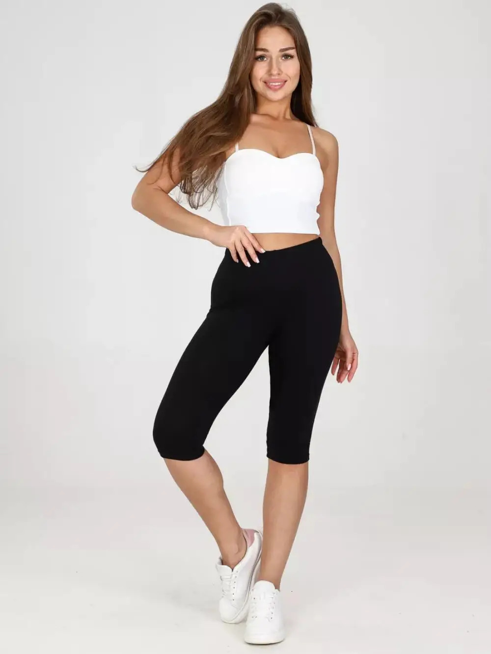 Ultra Soft Capri For Women Pants Sweatpants No Perspective Exercise Running Yoga Exercise Capri Tight Pants 250610
