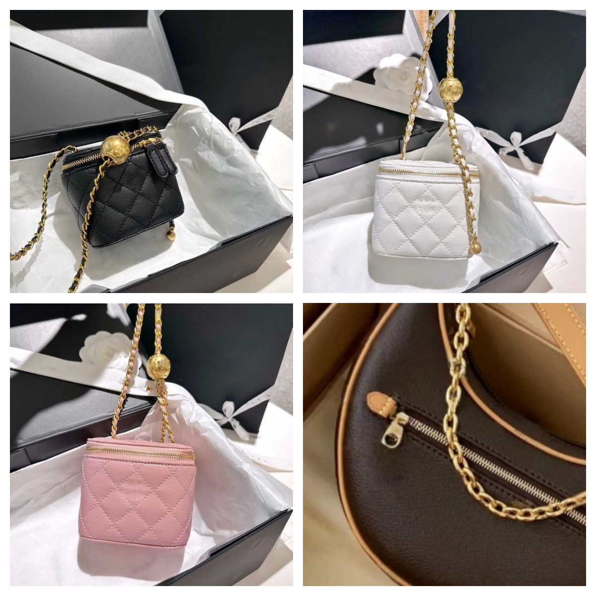 Classic Women Bag Designer Loop Bag Crescent Pea Bag shoulder hobo Purse Cosmetic half-moon baguette underarm Handbag crossbody Metal Chain Collection