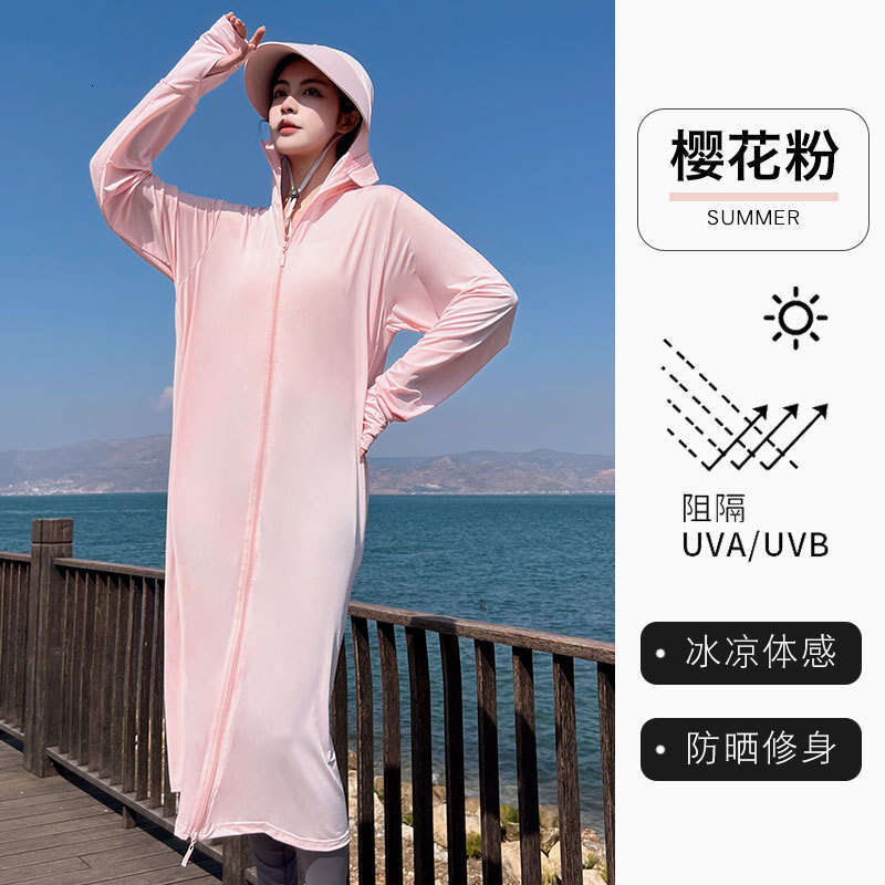 Designer Clothing 2025 Full Body Clothing For Women, Long Style 2025 New Summer UV Breathable Ice Silk Ultra-Thin Fashionable Sun Protection Jacket