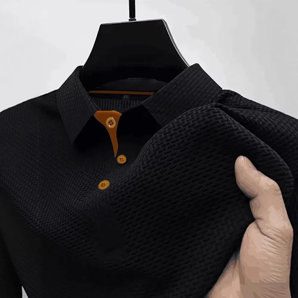 High Quality Summer Trendy Casaul Short Sleeved Tshirt Polo Collar Men Tee 250610