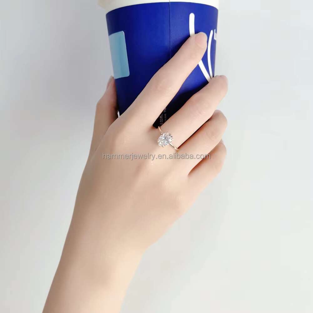 Good Quality Gold Ring AU585 14K Genuine Yellow Gold Moissanite Finger Rings Personalized Fine Jewelry