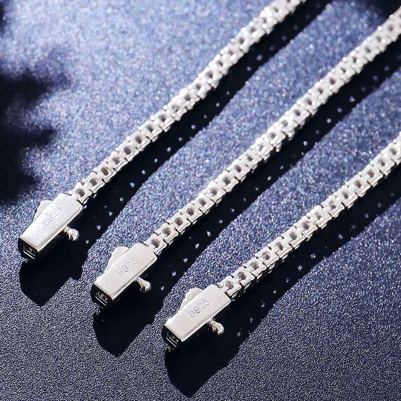 OACOCA 2/3/4/5 mm 6/7/8 Inches Moissanite Clustered Tennis Bracelet 925 Sterling Silver Iced Out VVS Diamond Tennis Chain Bracelet