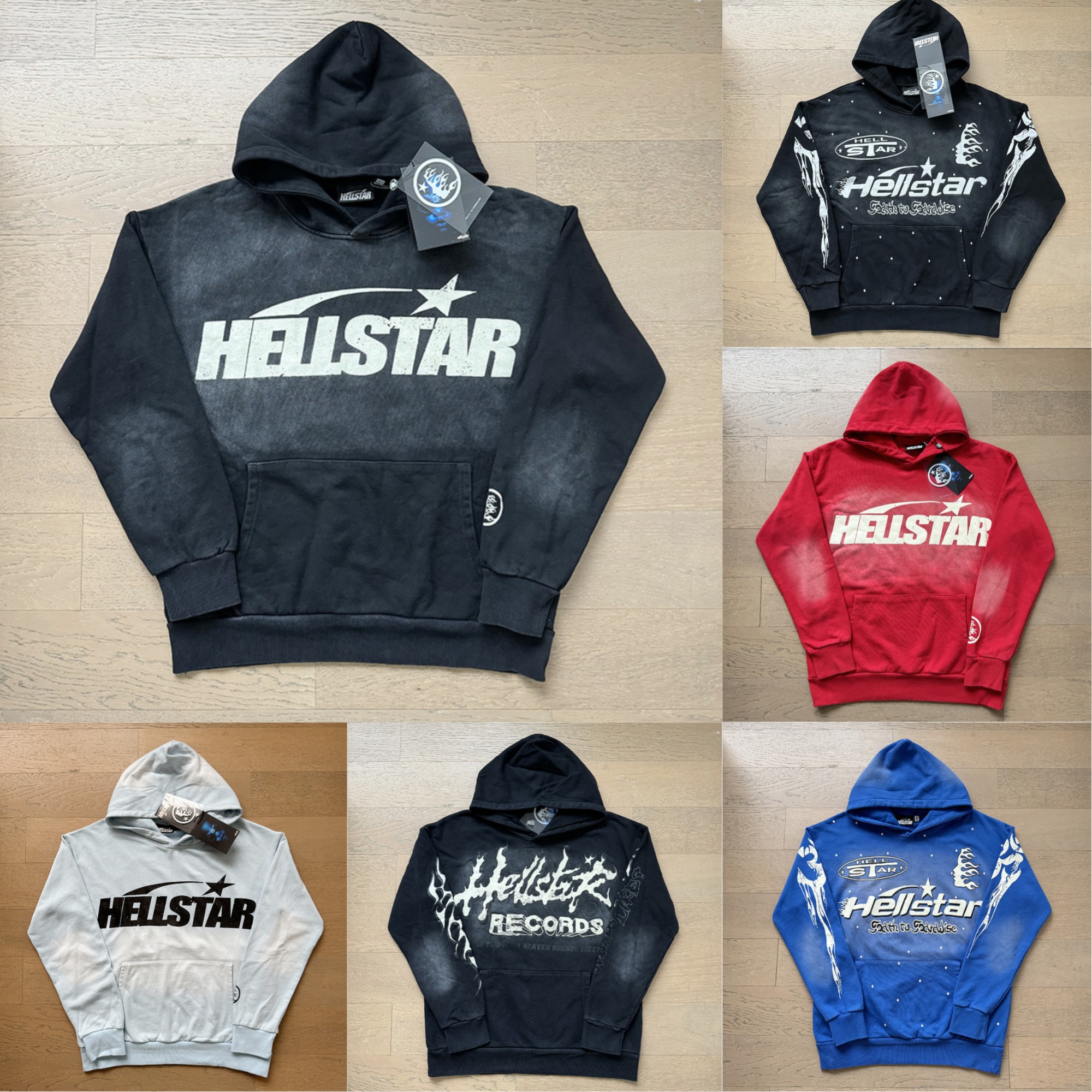 Men's Hoodies Designer Hoodies Y2k Letter Print Hip Hop HS Wash Water Heavy Diamond Set Casual Hoodie