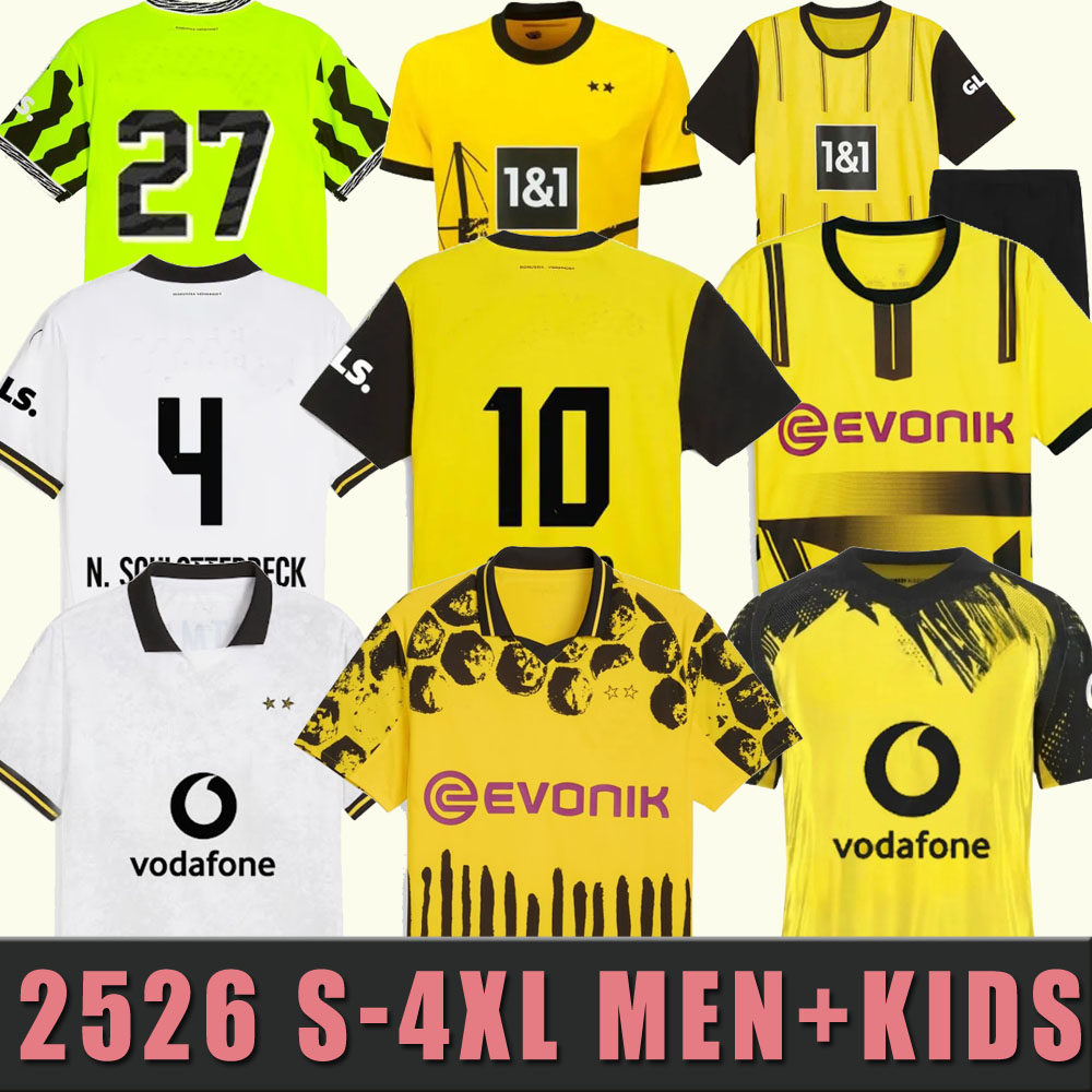 2025 2026 S-4XL DortMUndS Special Soccer Jerseys 25 26 SANCHO HALLER REYNA REUS BRANDT HOME AWAY Football Shirt Men Kids Kit uniform