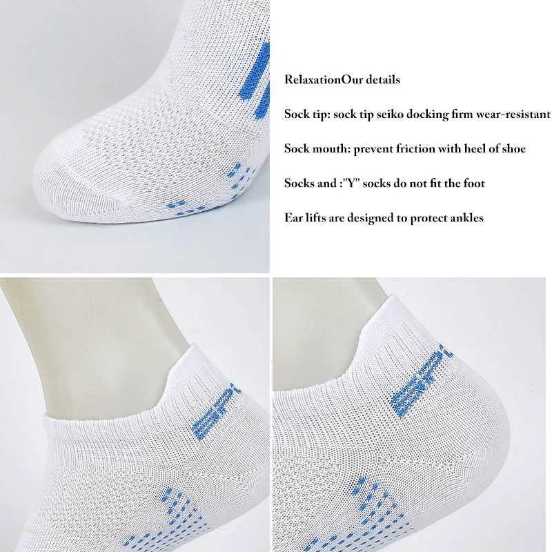 3Pairs/Lot Running Socks for Men and Women Basketball Breathable Anti-Slip Sports Fitness Cycling Walking Cotton Athletic No Sweat Socks Z250610