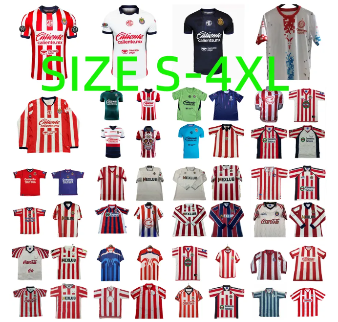 Retro Chivas Guadalajara soccer jerseys 1960 1996 1997 1998 1999 2000 2006 2007 2008 Vintage football shirt 60 96 97 98 99 00 06 07 08 uniform 60th 110th 115th 110 115 year