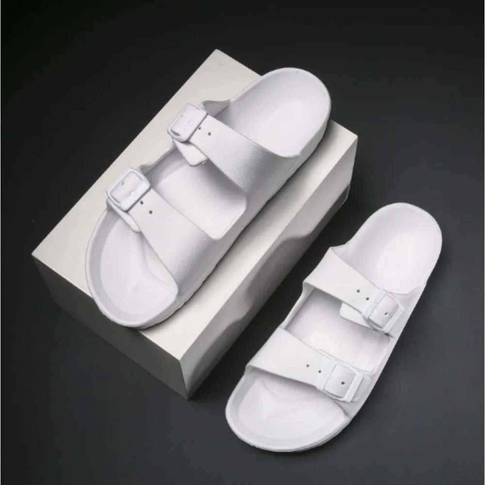 EVA Slippers Mens Summer New Casual Belt Buckle Beach Flip Flops Men and Women Designer Shoes Indoor Couple Bathroom Slippers XJ250610
