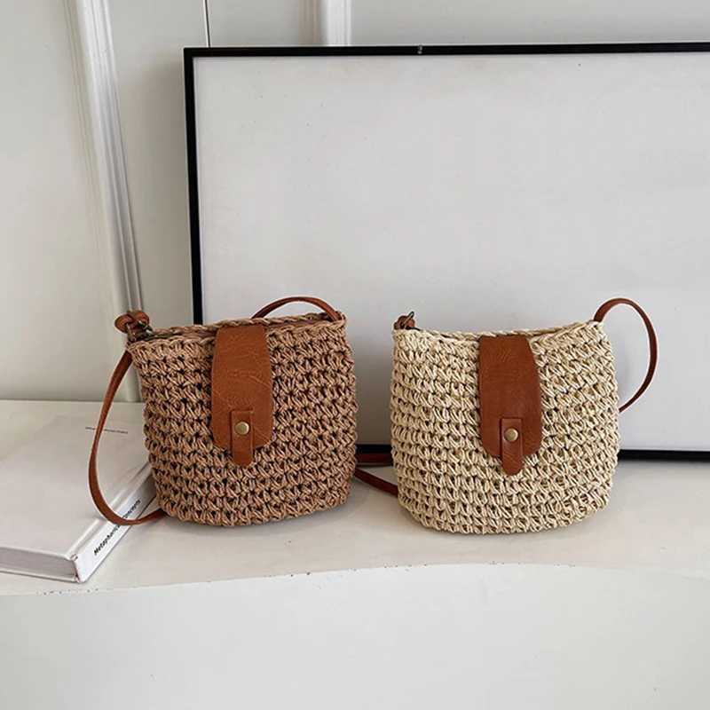 New Summer Shoulder Bag Grass Woven Crossbody Bag for Women Bohemian Beach Simple Designer Small Purses and Handbags 2024 XJ250610