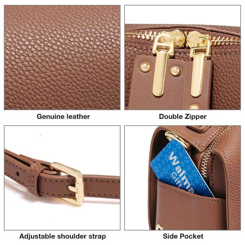 FOXER Stylish Gift For Momther Split Leather Messenger High Quality Lady Shoulder Crossbody Bag Retro Women's Medium Handbag