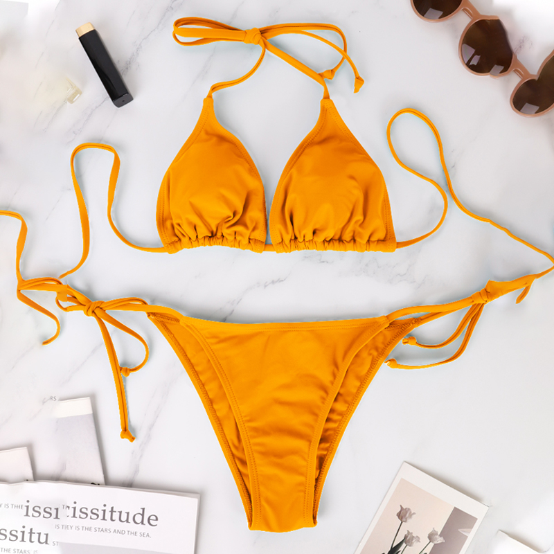 Bikini Split Swimsuit Two Piece Set, European and Fashion Bikini Hot Spring Swimsuit for Women