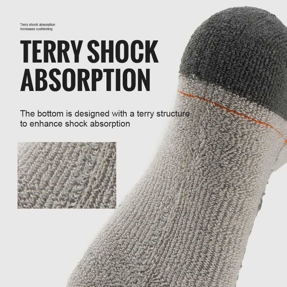 WRELS Merino Wool Socks Hiking Lightweight Shock Absorption Damping Mid-Calf Ankle Socks Running Sport Merino Wool Socks Z250610