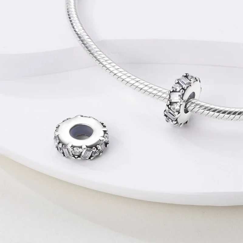 925 Sterling Silver Silicone Spacer Stopper Clip Charms Beads Fit Original Bracelet DIY Jewelry for Women Pendants Dangle Gift XJ250611