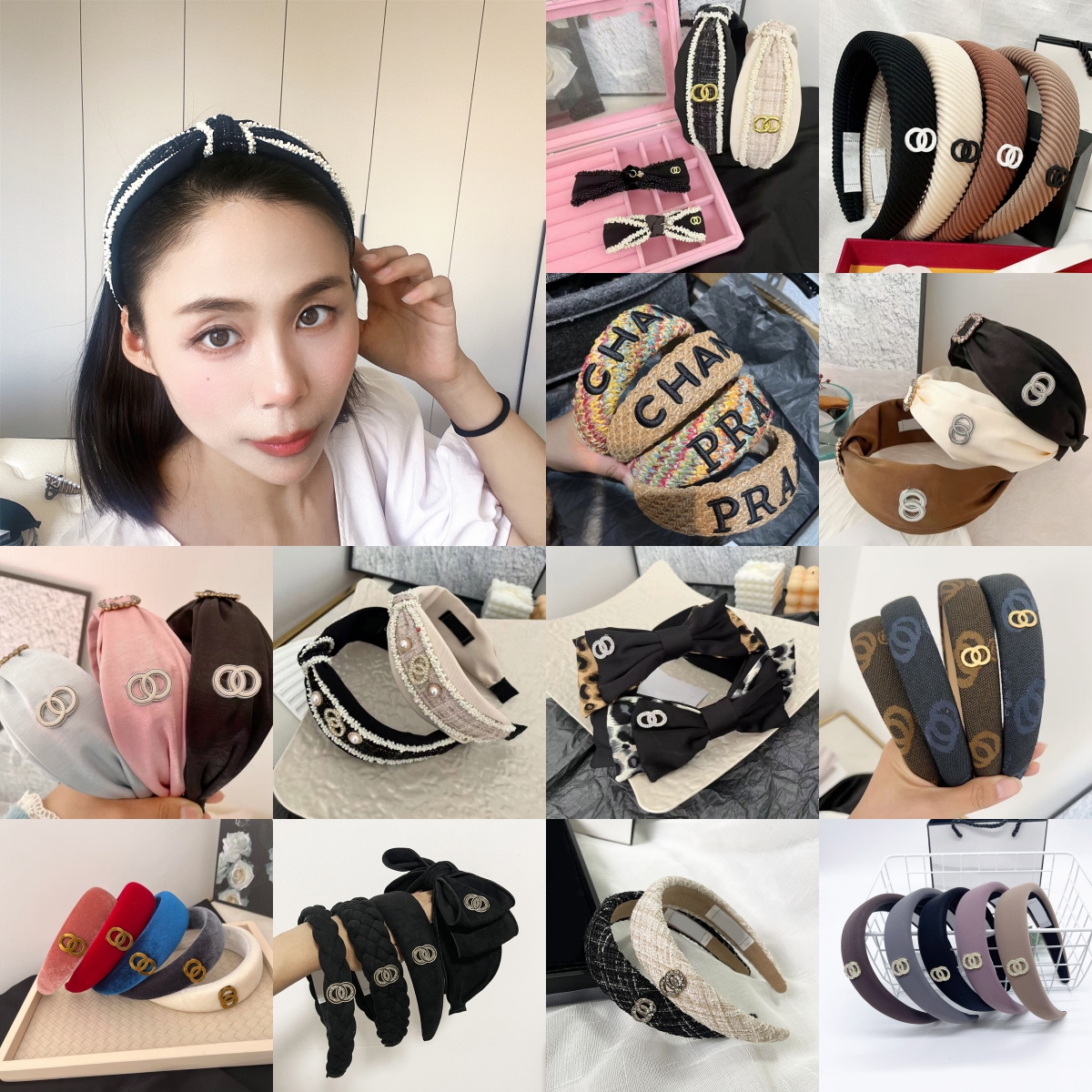 Fashion Women Designer Colorful Headband Girls High Quality Black Triangle Headband Sports Head Wrap Wide Hair Bands Head Wear Head Scarf Hair Accessories