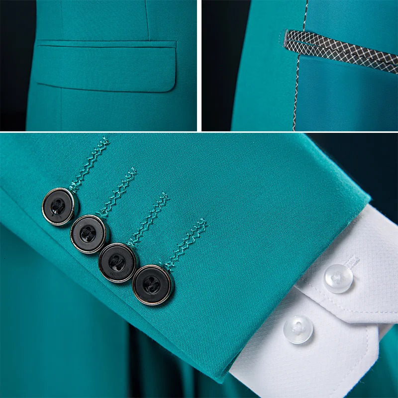 Green Mens Suit JacketSingle Button V-Neck CoatsSuitable for Wedding/Party/Business/Work/Interview/CasualAsian Size M-6XL 250611