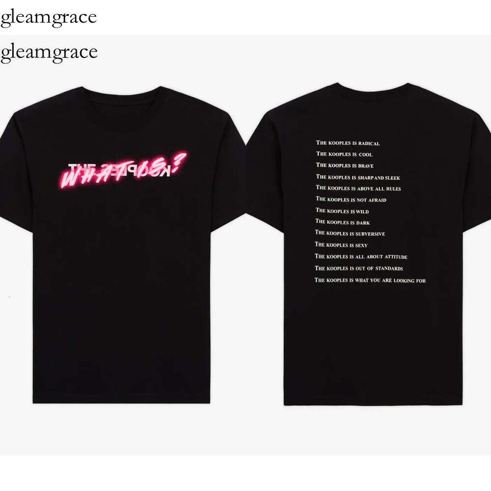 25ss the kooples Listing T-shirt Women Casual Cotton France The Couples Short Sleeves Kooples Oversize Y2k Man Women Unisex Tee f3d